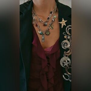 NWT Free People Maximillian Charm Necklace-  WORLD TRAVELER ‼️SOLD OUT ONLINE‼️